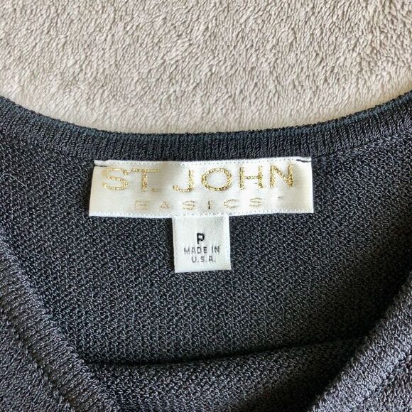 NWOT Vintage St. John Basics Black Knit Tank Top - Picture 3 of 8